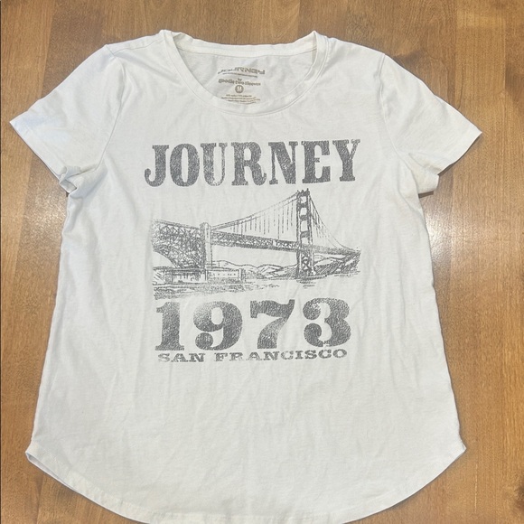 goodie two sleeves Tops - White Journey San Francisco Graphic Tee
